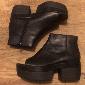 Vagabond Black Peep Toe Platforms